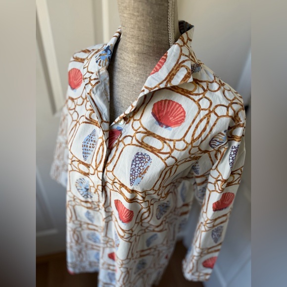 NWT Holly Shae Adair Mini Kaftan in Blue Shell M/L - Picture 3 of 7